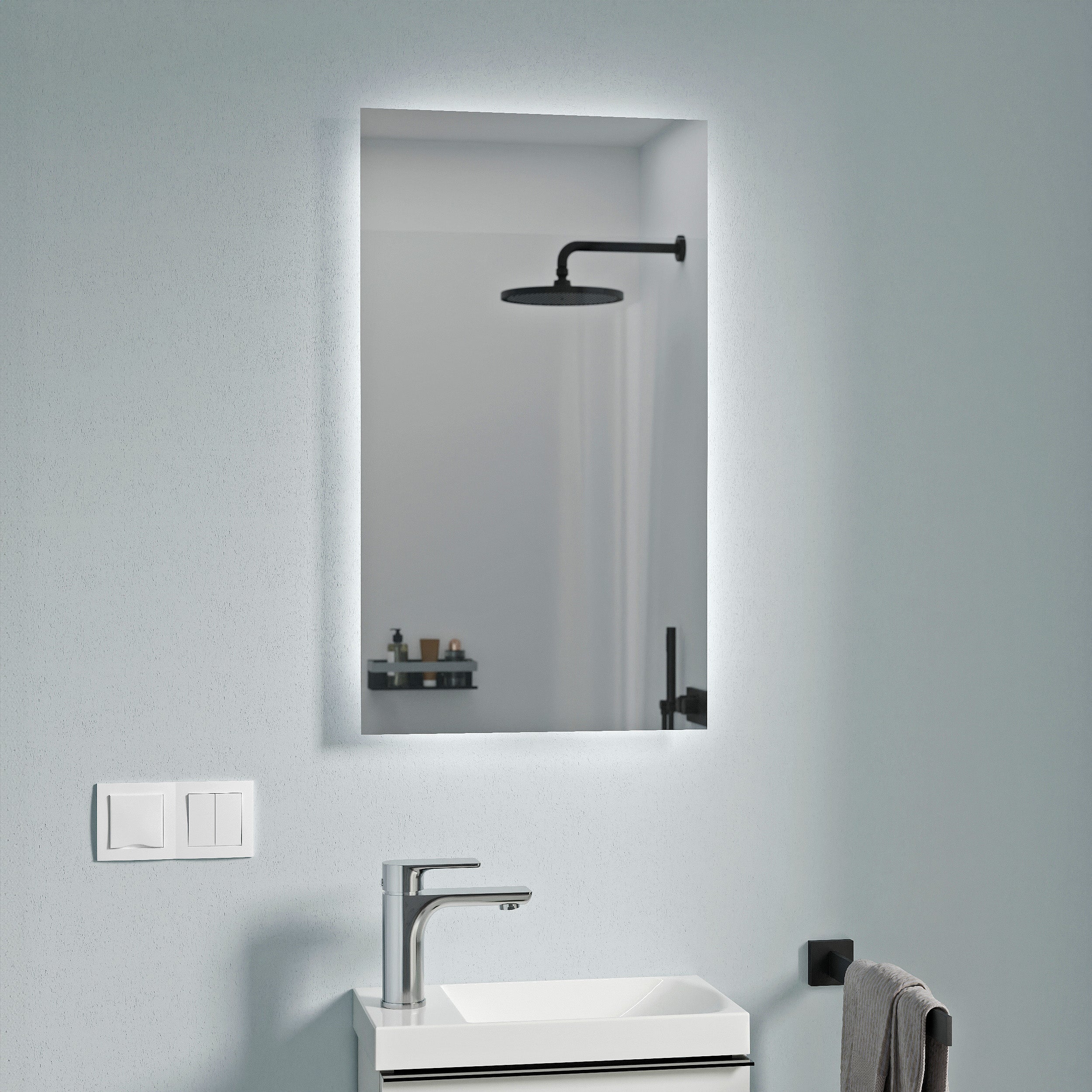 Ensemble de meubles de salle de bain WC invités TIM 40 cm avec lavabo