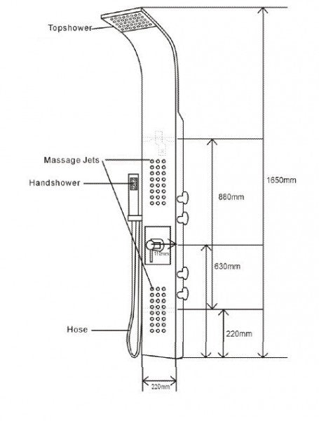 Duschsäule 8815 mit SEDAL-Thermostat