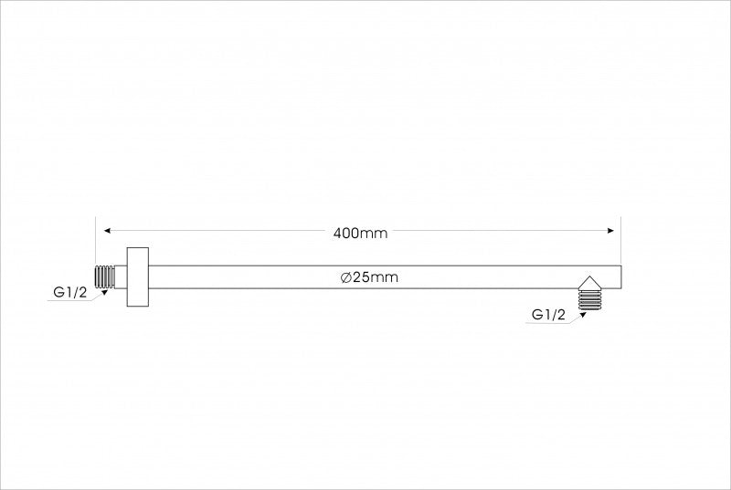 Braccio per soffione doccia 2633 - 40 cm 
