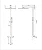 Design-Duschsystem Duschsäule SEDAL-Thermostat 8921B Basic