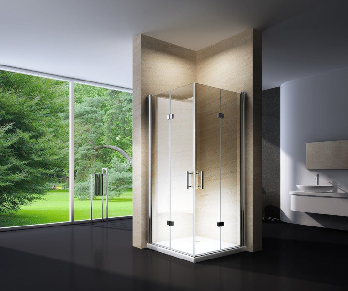 Paroi de douche pliante, en verre NANO, EX213, 90 x 90 x 195cm, sans receveur de douche


