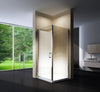 Paroi de douche, cabine de douche d'angle, en verre véritable NANO EX416 - 100 x 100 x 195cm - avec receveur


