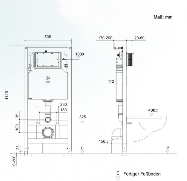 WC-Komplettpaket 43: WC B-8030R Schwarz