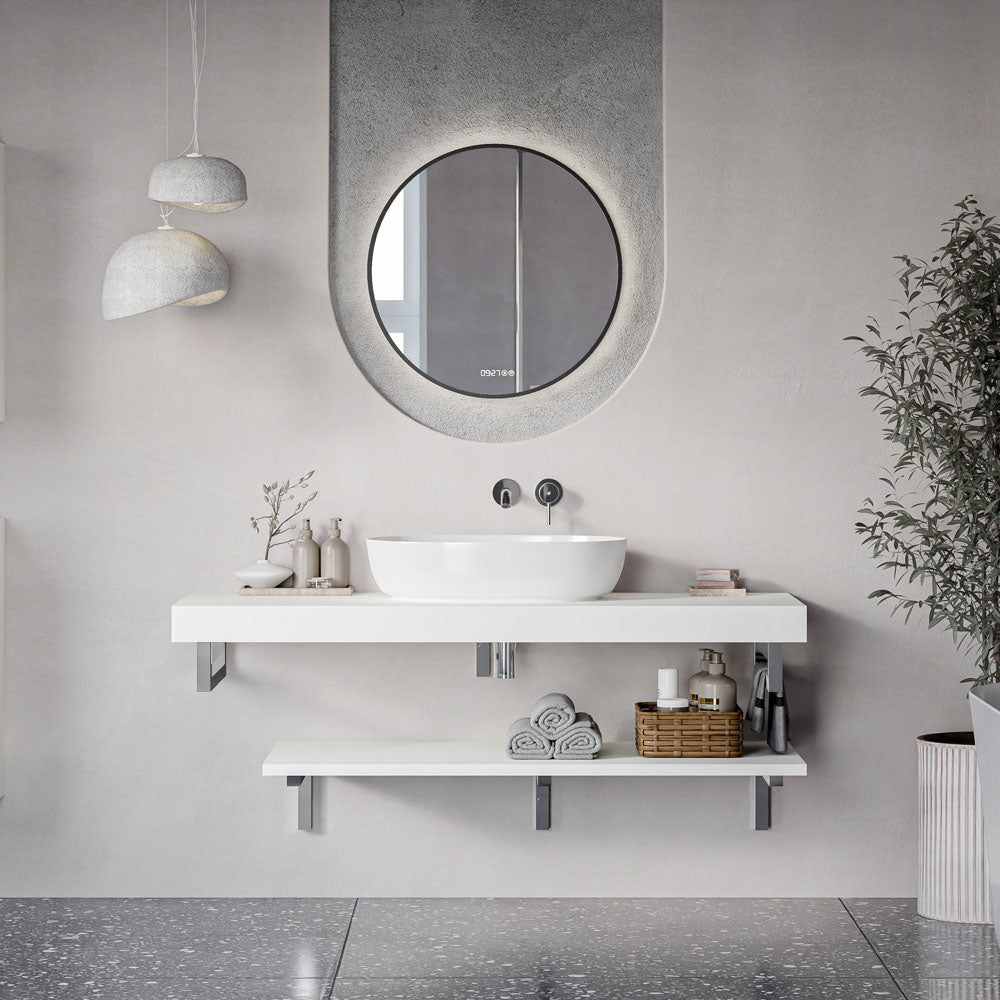 Waschtischkonsole JUVIA Slim 100 cm bis 160 cm Weiß matt 140 cm 120 cm