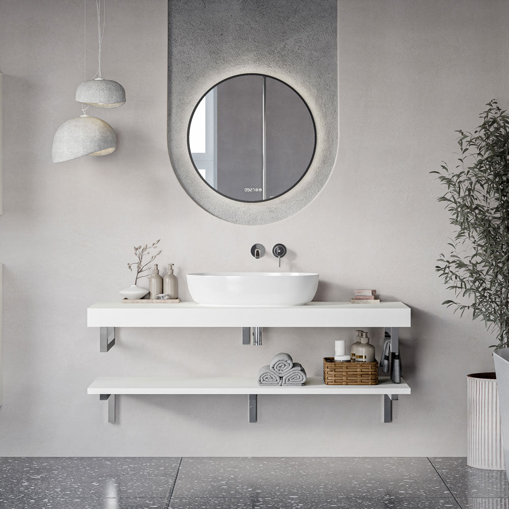 Waschtischkonsole JUVIA Slim 100 cm bis 160 cm Weiß matt 140 cm 140 cm