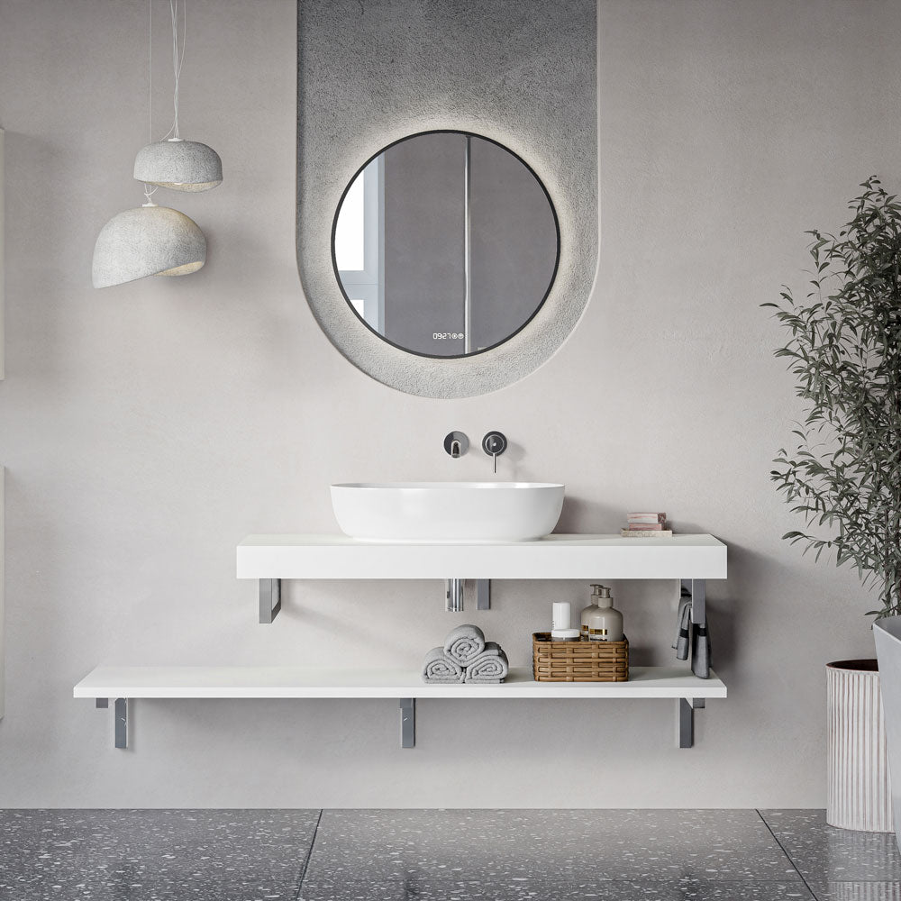 Waschtischkonsole JUVIA Slim 100 cm bis 160 cm Weiß matt 120 cm 160 cm