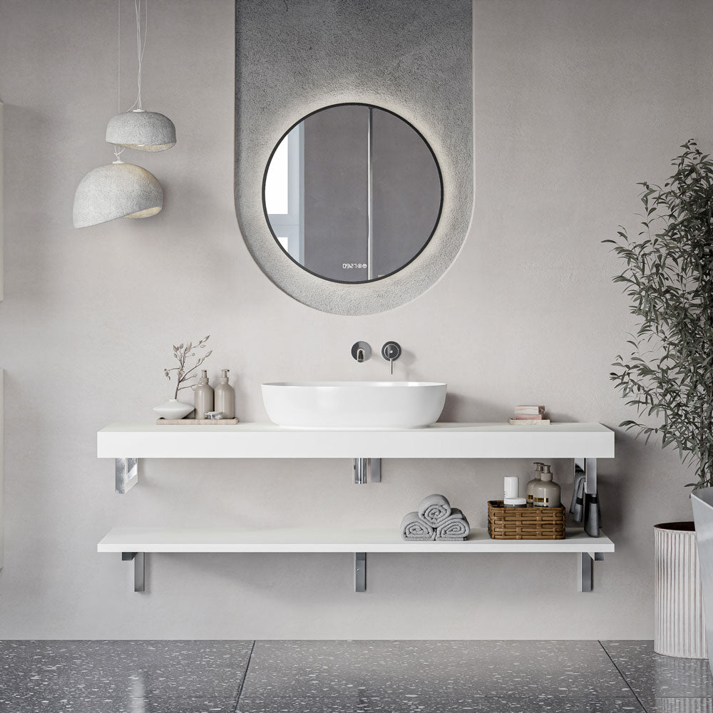 Waschtischkonsole JUVIA Slim 100 cm bis 160 cm Weiß matt 160 cm 160 cm