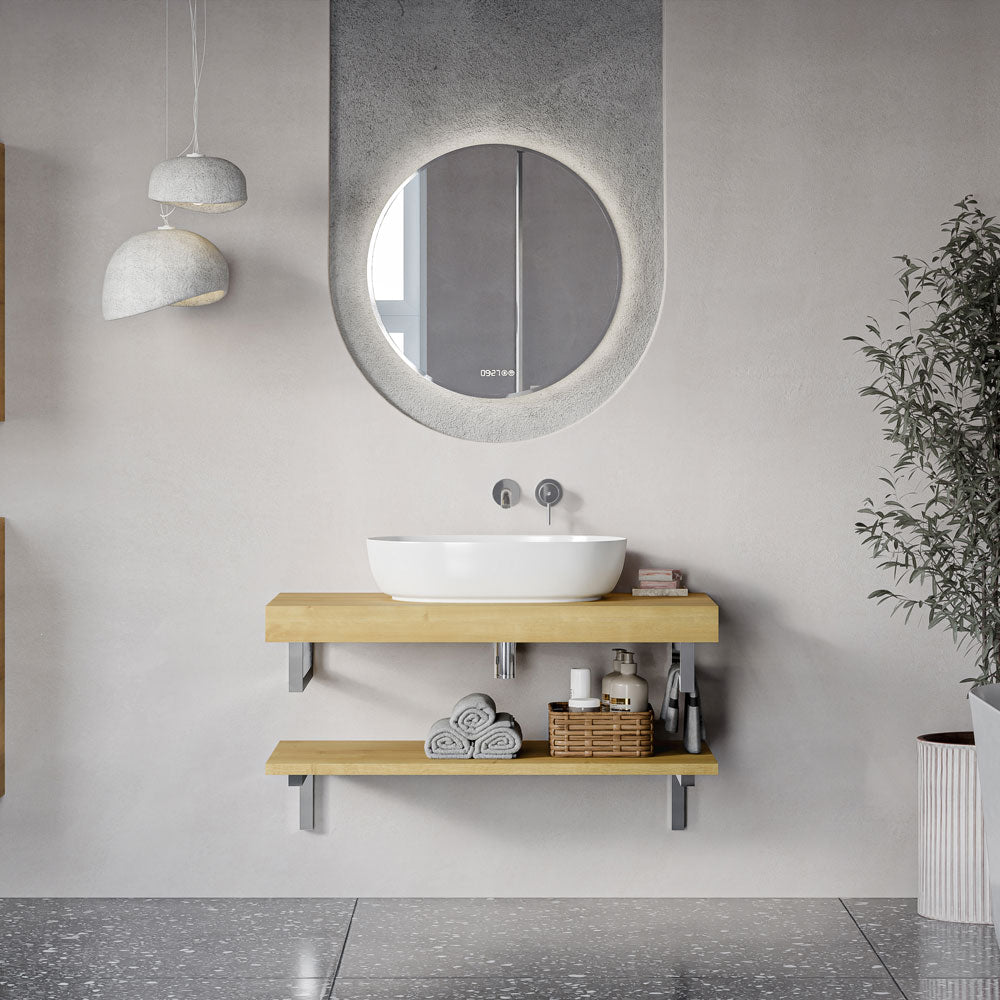 Waschtischkonsole JUVIA Slim 100 cm bis 160 cm Eiche Karamell 100 cm 100 cm