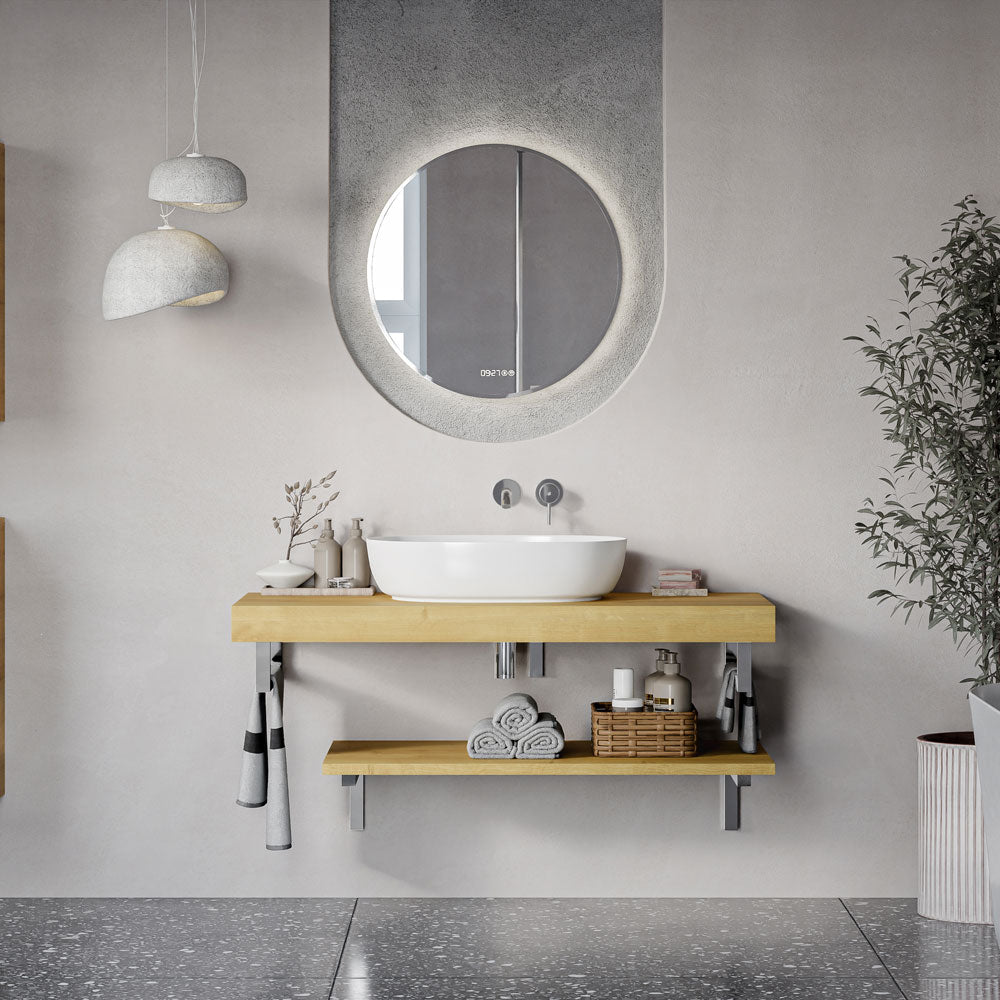 Waschtischkonsole JUVIA Slim 100 cm bis 160 cm Eiche Karamell 120 cm 100 cm