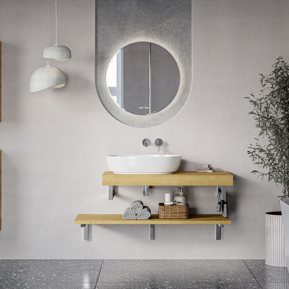 Waschtischkonsole JUVIA Slim 100 cm bis 160 cm Eiche Karamell 100 cm 120 cm