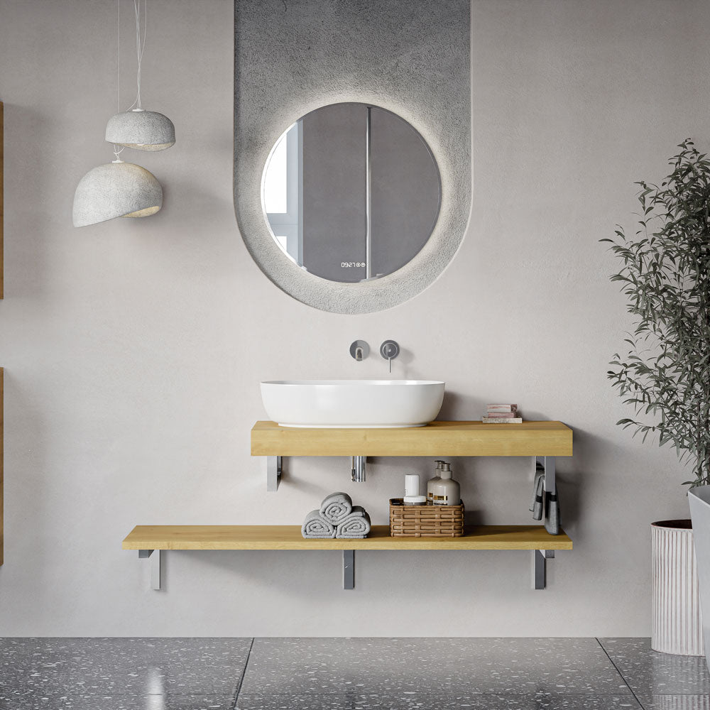 Waschtischkonsole JUVIA Slim 100 cm bis 160 cm Eiche Karamell 100 cm 140 cm