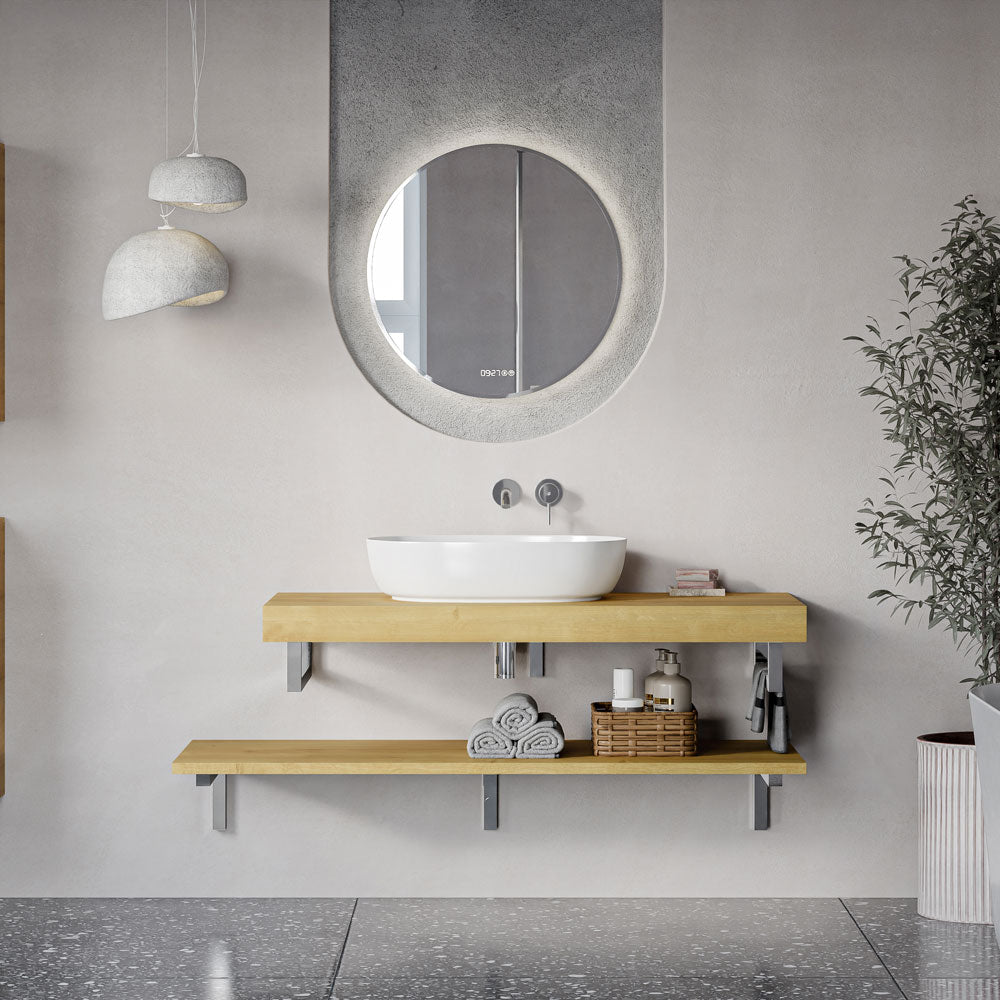 Waschtischkonsole JUVIA Slim 100 cm bis 160 cm Eiche Karamell 120 cm 140 cm