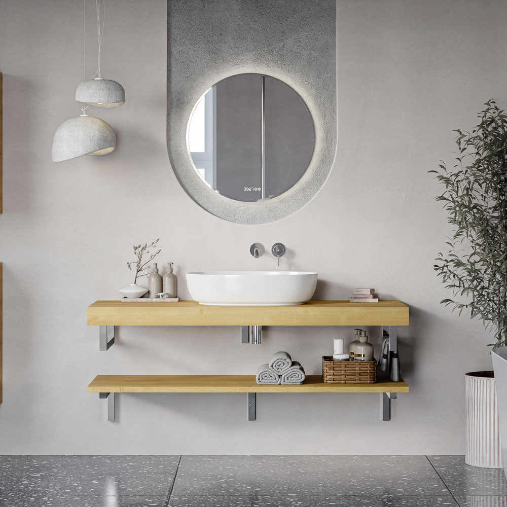 Waschtischkonsole JUVIA Slim 100 cm bis 160 cm Eiche Karamell 140 cm 140 cm