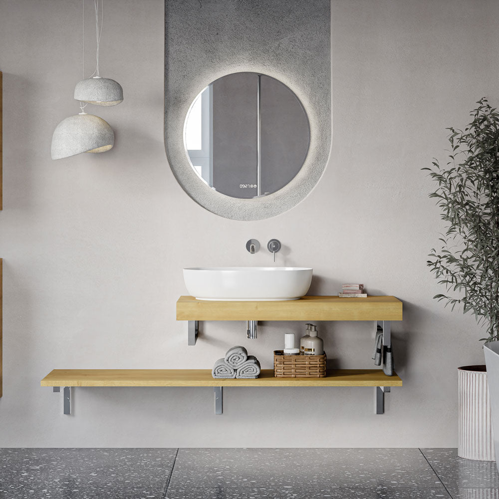 Waschtischkonsole JUVIA Slim 100 cm bis 160 cm Eiche Karamell 100 cm 160 cm