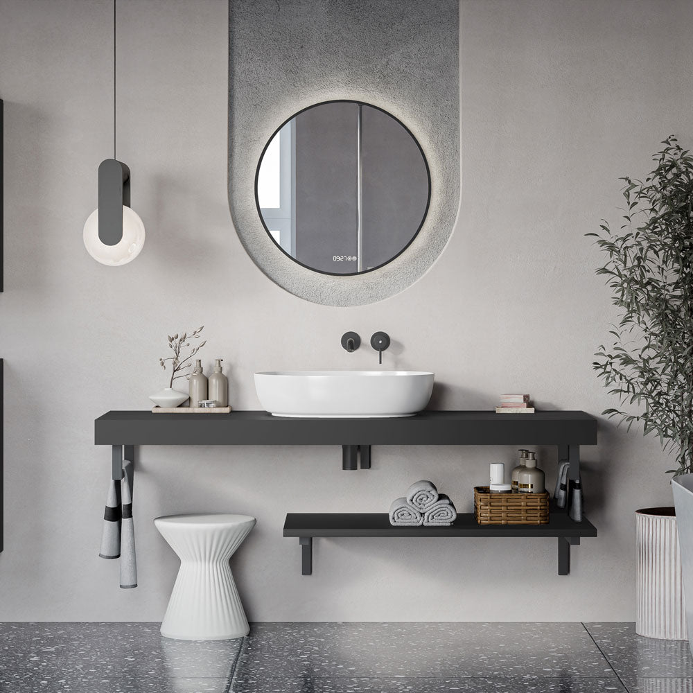 Waschtischkonsole JUVIA Slim 100 cm bis 160 cm Graphit matt 160 cm 100 cm