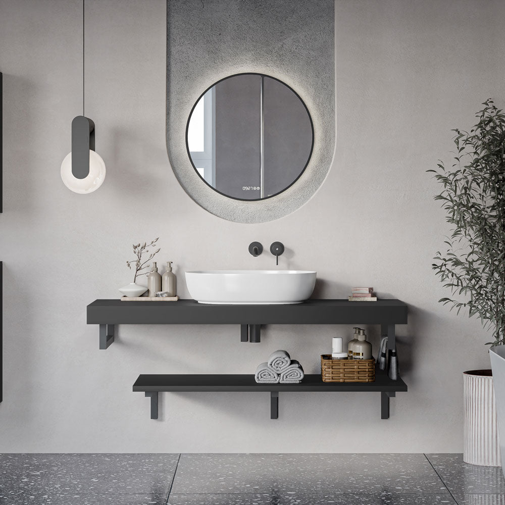 Waschtischkonsole JUVIA Slim 100 cm bis 160 cm Graphit matt 140 cm 120 cm