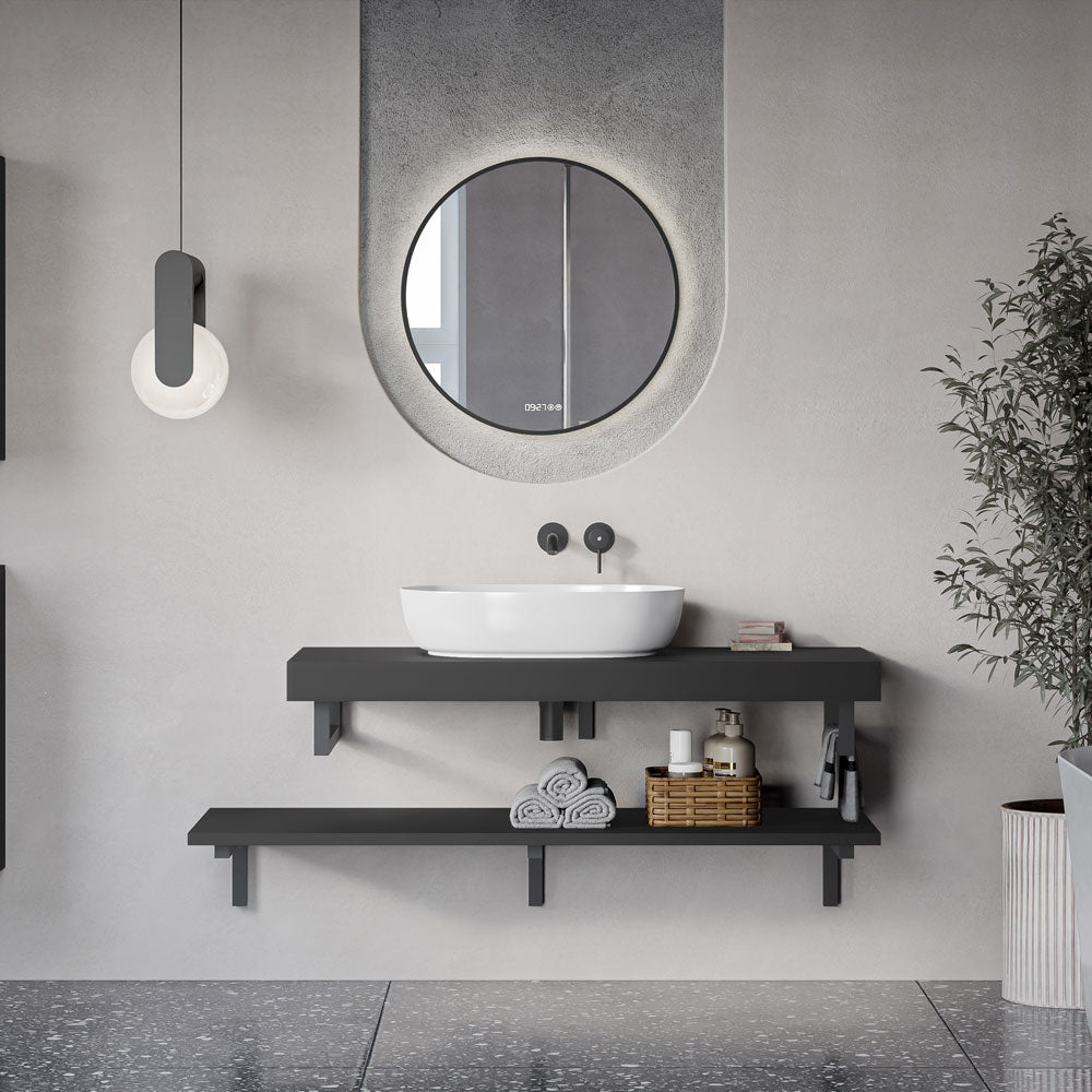 Waschtischkonsole JUVIA Slim 100 cm bis 160 cm Graphit matt 120 cm 140 cm