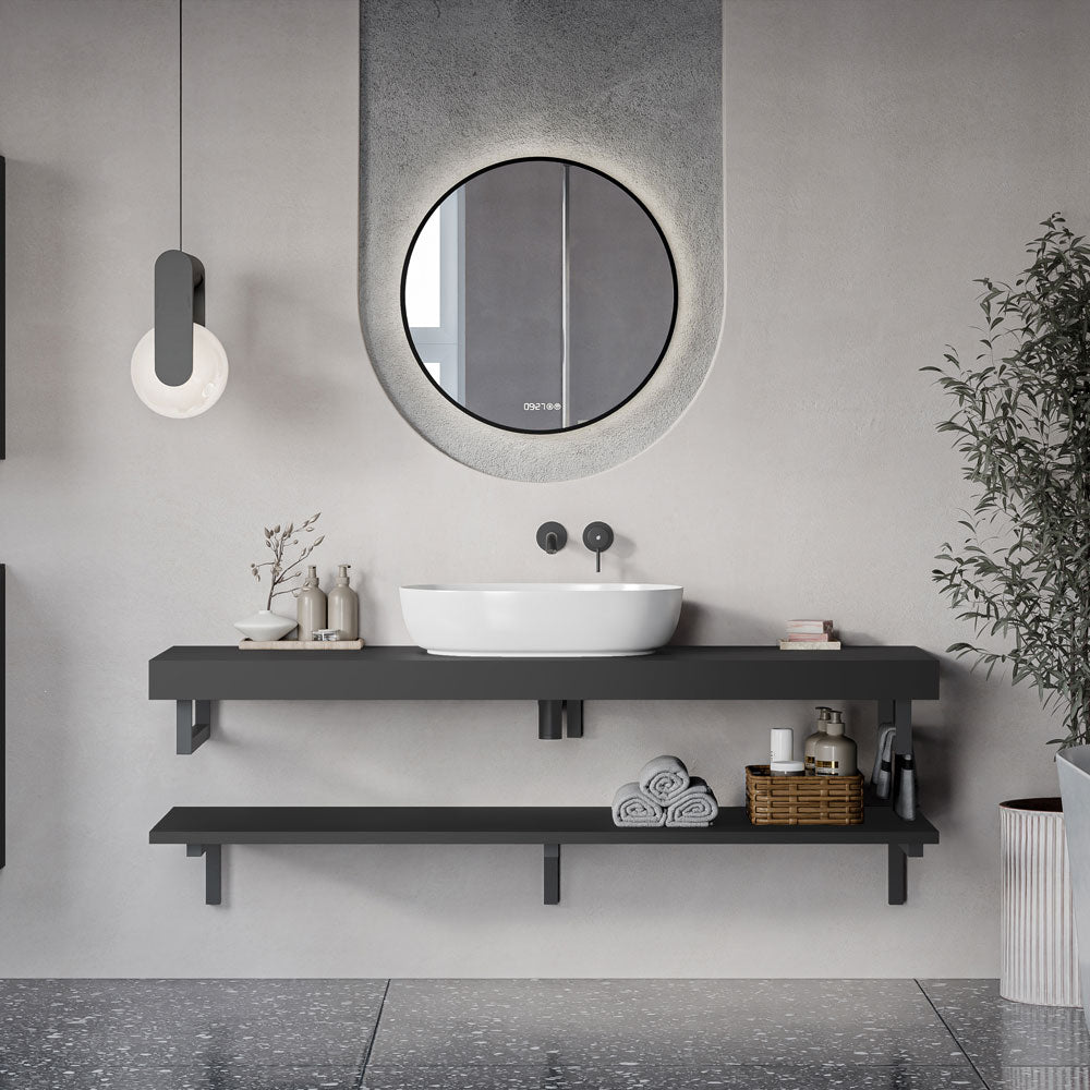 Waschtischkonsole JUVIA Slim 100 cm bis 160 cm Graphit matt 160 cm 160 cm