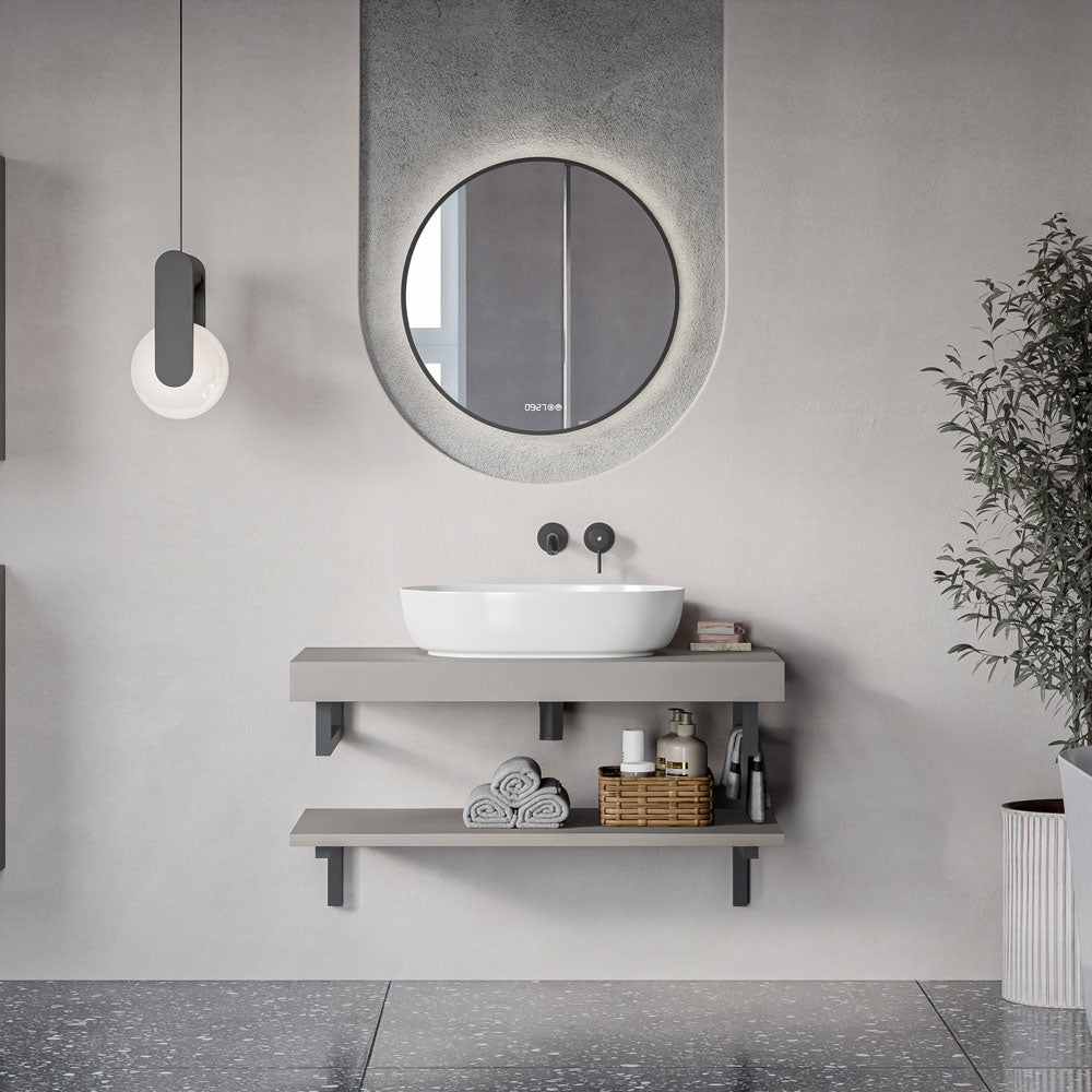 Waschtischkonsole JUVIA Slim 100 cm bis 160 cm Basalt matt 100 cm 100 cm