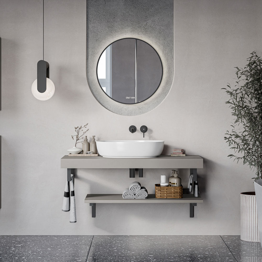 Waschtischkonsole JUVIA Slim 100 cm bis 160 cm Basalt matt 120 cm 100 cm