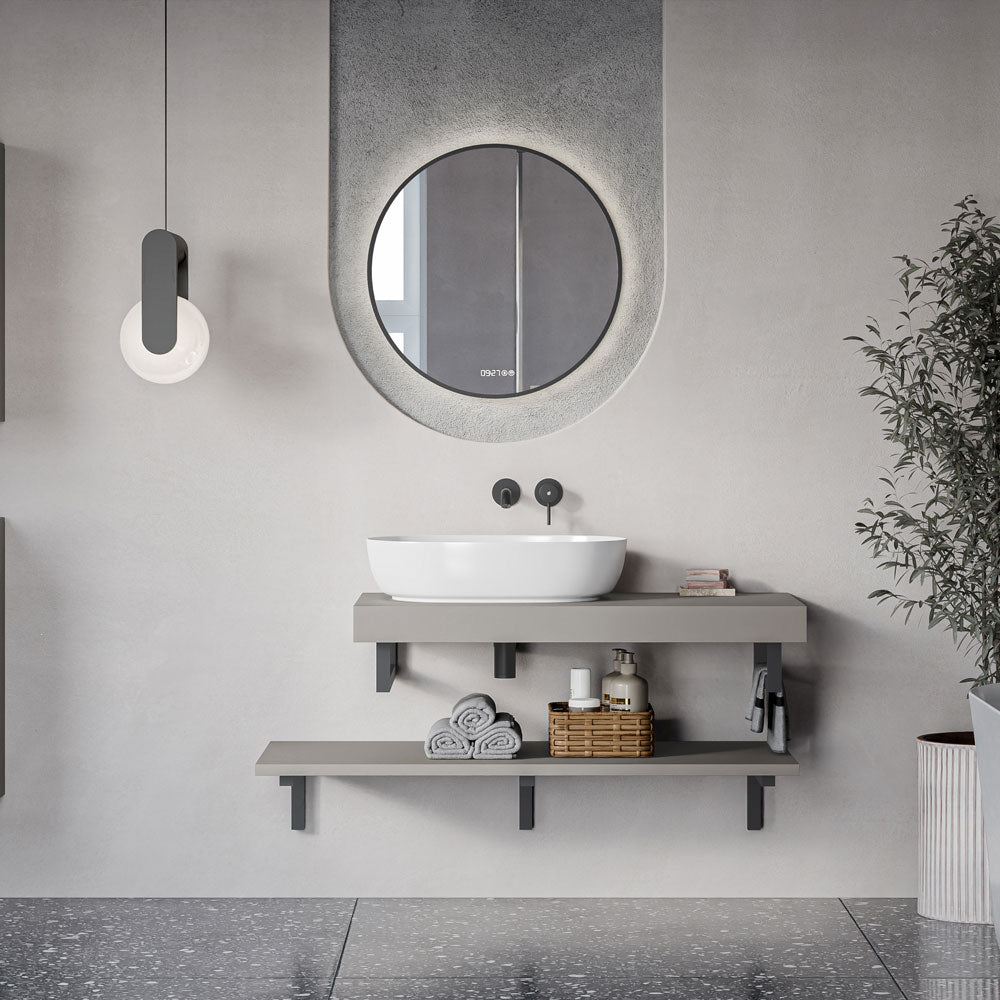 Waschtischkonsole JUVIA Slim 100 cm bis 160 cm Basalt matt 100 cm 120 cm