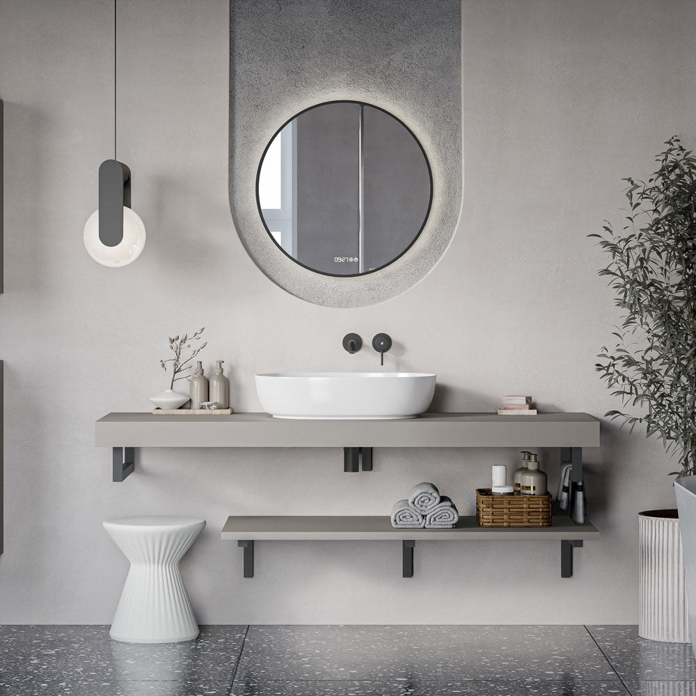 Waschtischkonsole JUVIA Slim 100 cm bis 160 cm Basalt matt 160 cm 120 cm