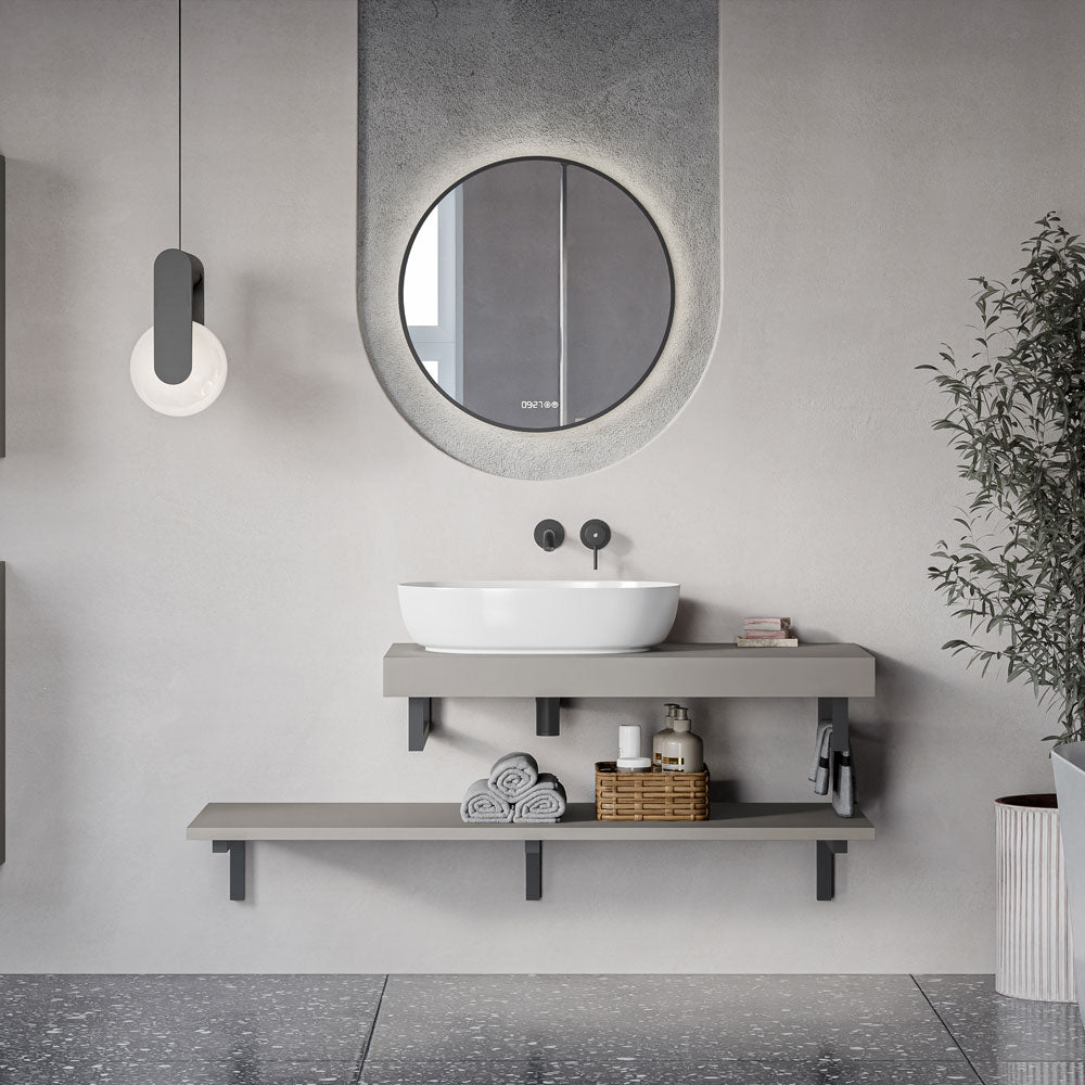 Waschtischkonsole JUVIA Slim 100 cm bis 160 cm Basalt matt 100 cm 140 cm