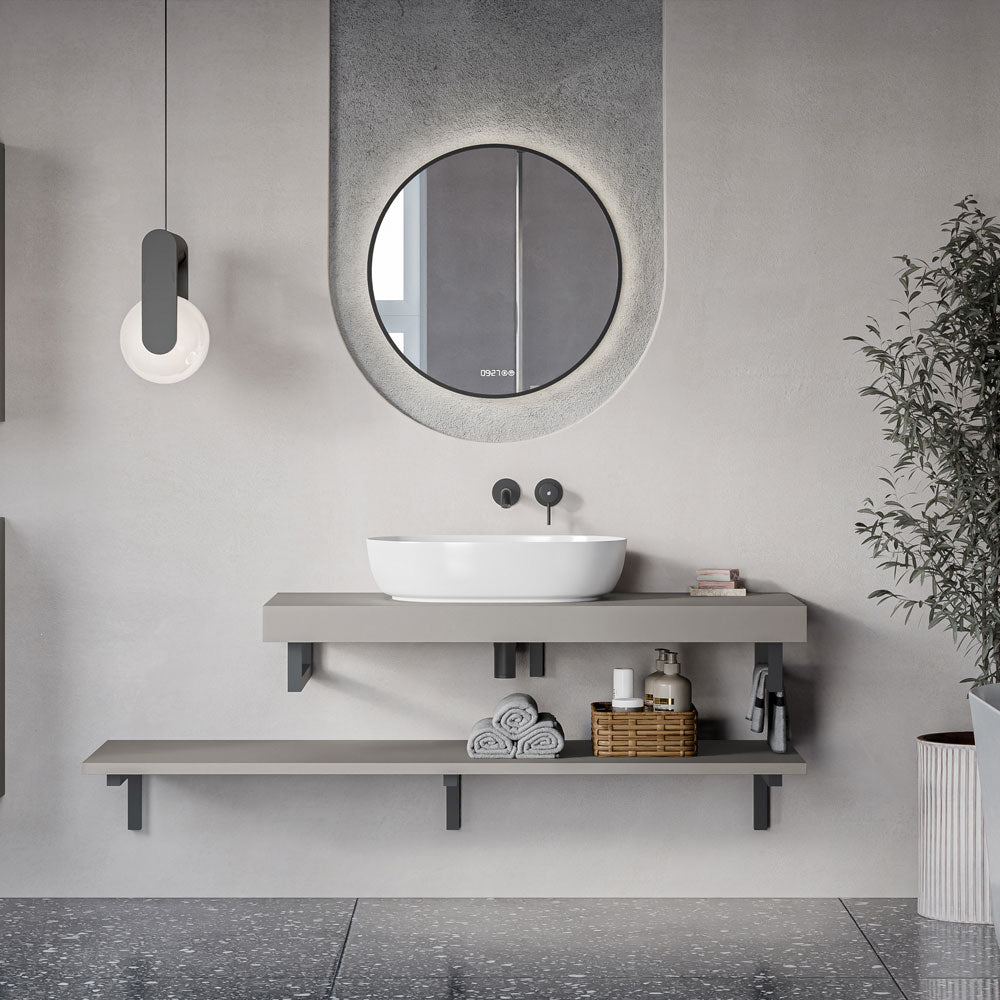 Waschtischkonsole JUVIA Slim 100 cm bis 160 cm Basalt matt 120 cm 160 cm