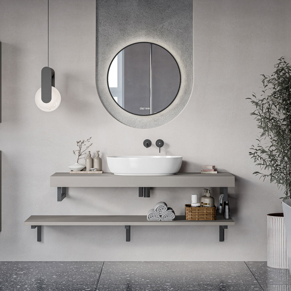 Waschtischkonsole JUVIA Slim 100 cm bis 160 cm Basalt matt 140 cm 160 cm