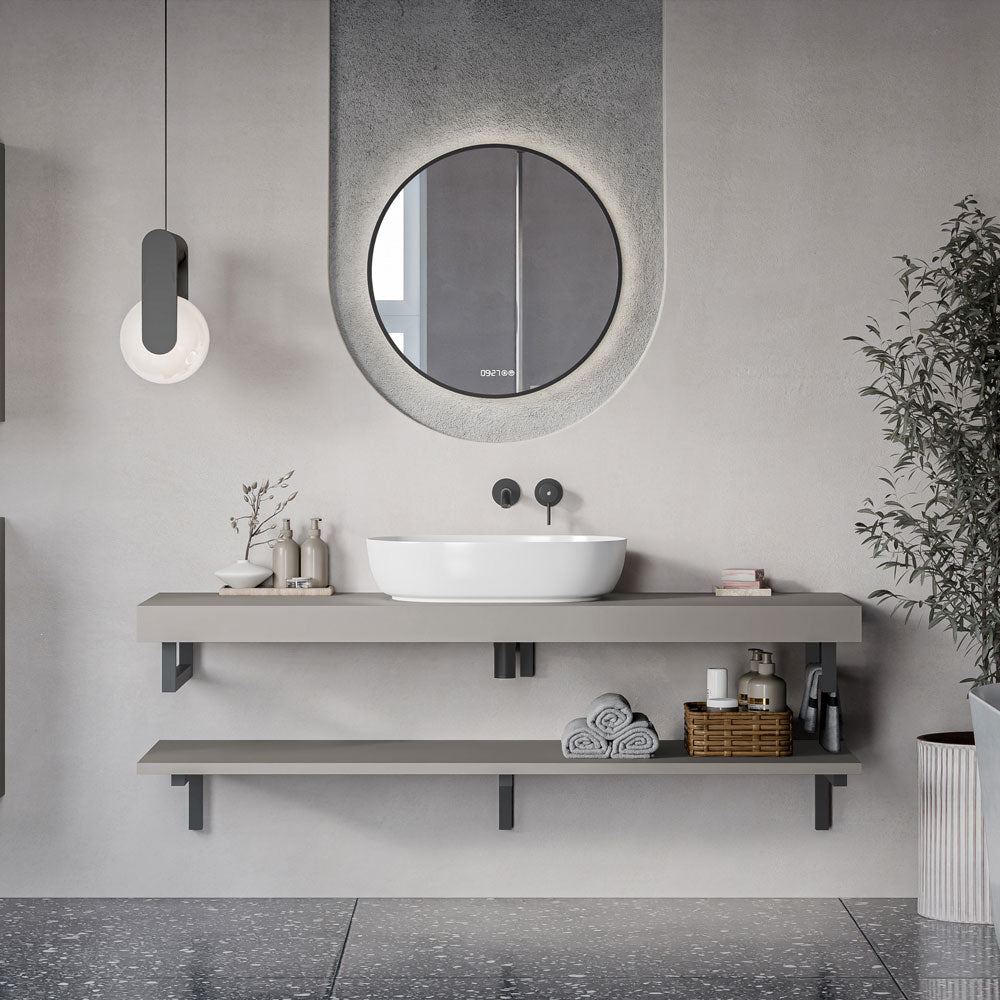 Waschtischkonsole JUVIA Slim 100 cm bis 160 cm Basalt matt 160 cm 160 cm