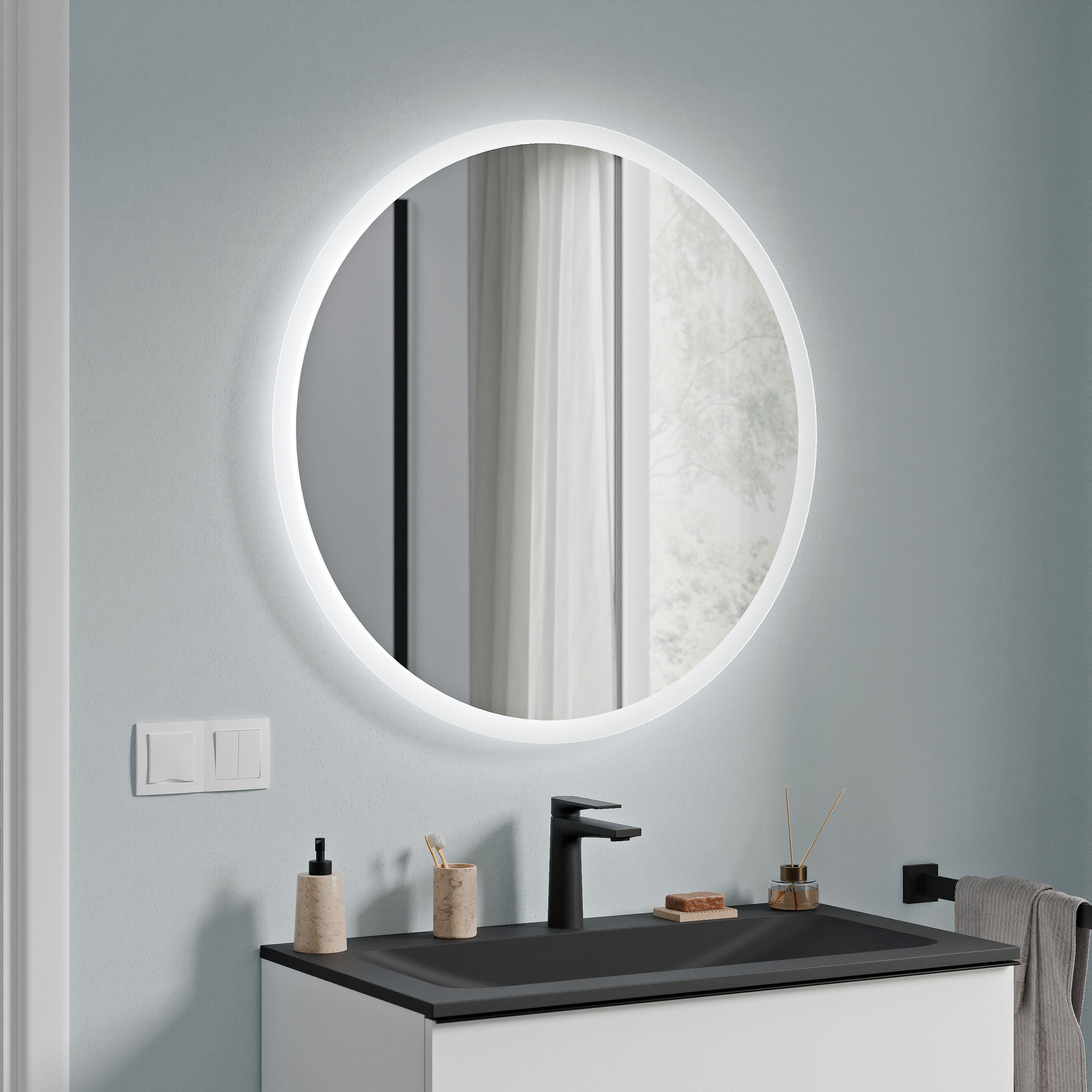 Badmöbel Set VIREO 80 cm mit Waschbecken