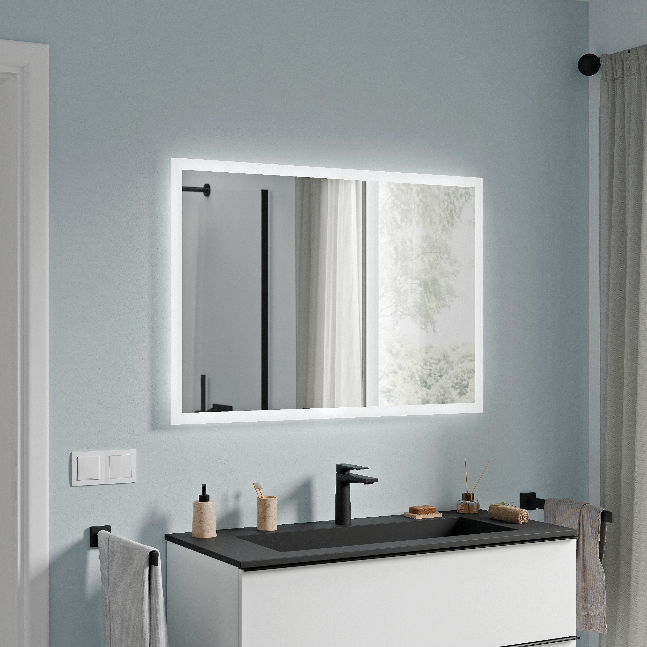 Badmöbel Set VIREO 100 cm mit Waschbecken