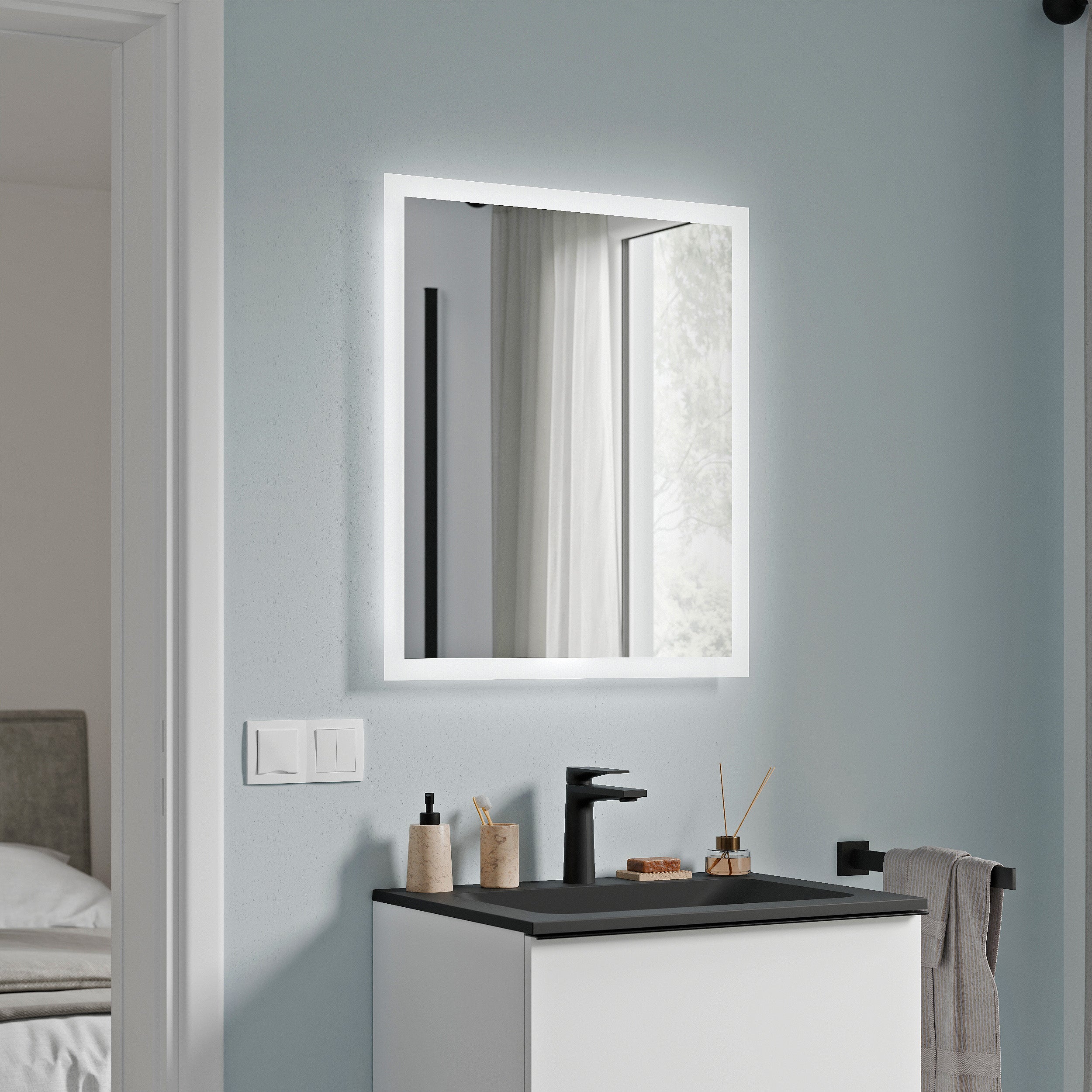 Badmöbel Set VIREO 60 cm mit Waschbecken