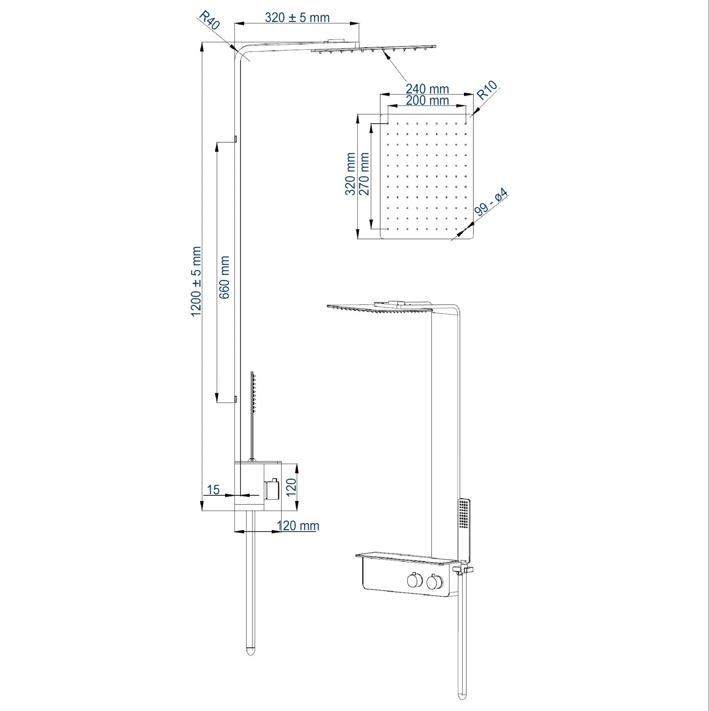 Duschsystem NT038 Pro