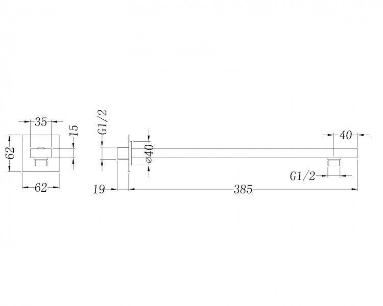 Brausearm Montagearm 2601B