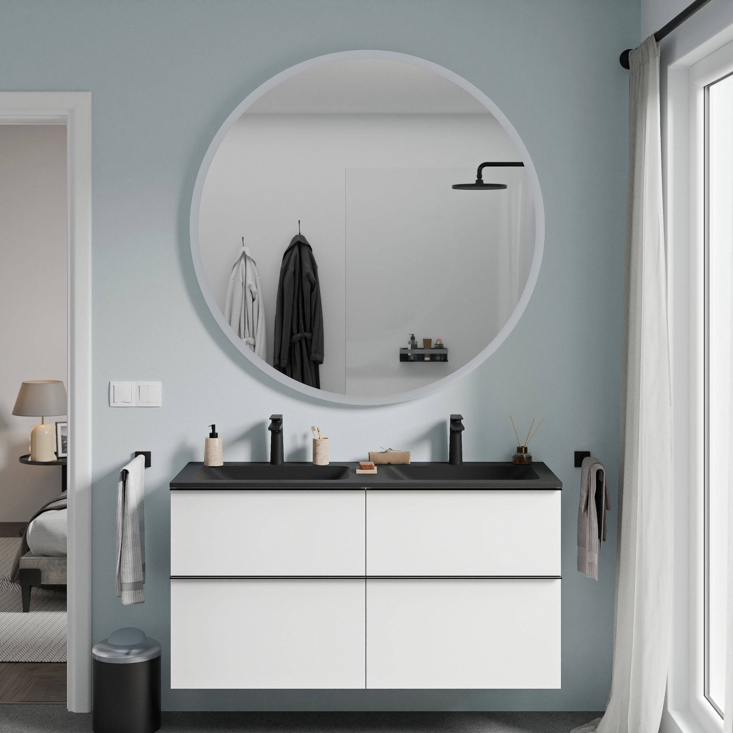 Badmöbel Set VIREO 120 cm mit Doppelwaschbecken