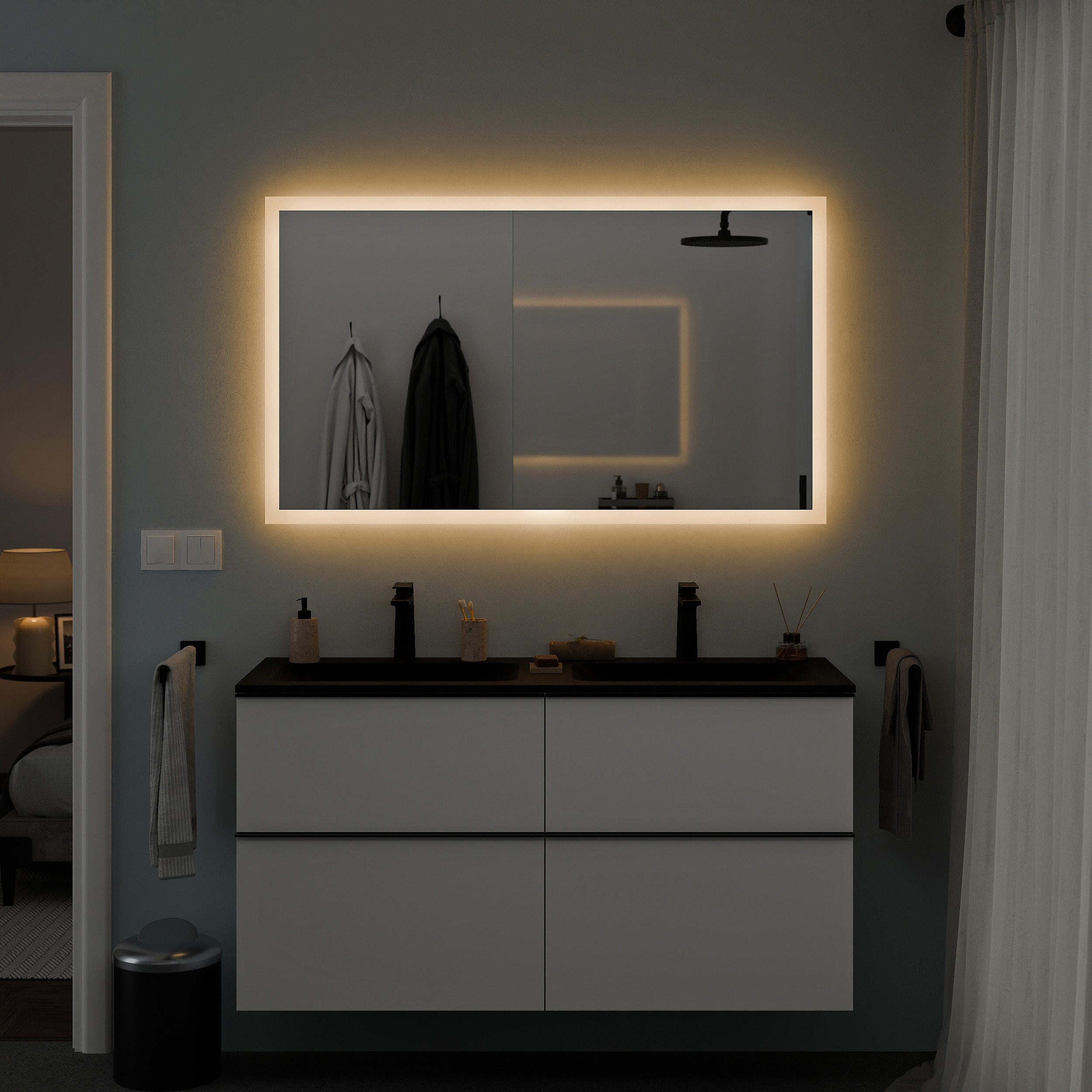 Badmöbel Set VIREO 120 cm mit Doppelwaschbecken