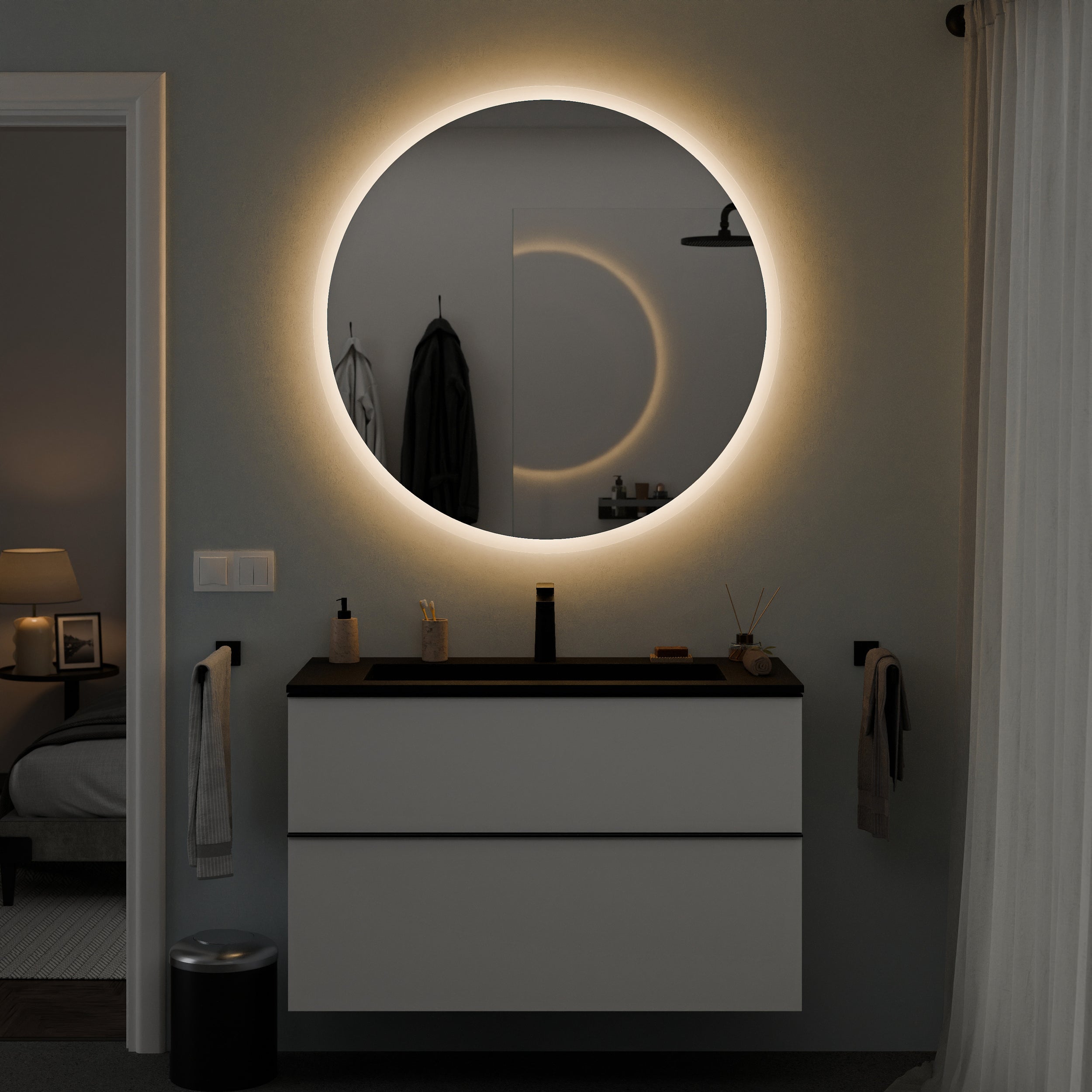 Badmöbel Set VIREO 100 cm mit Waschbecken