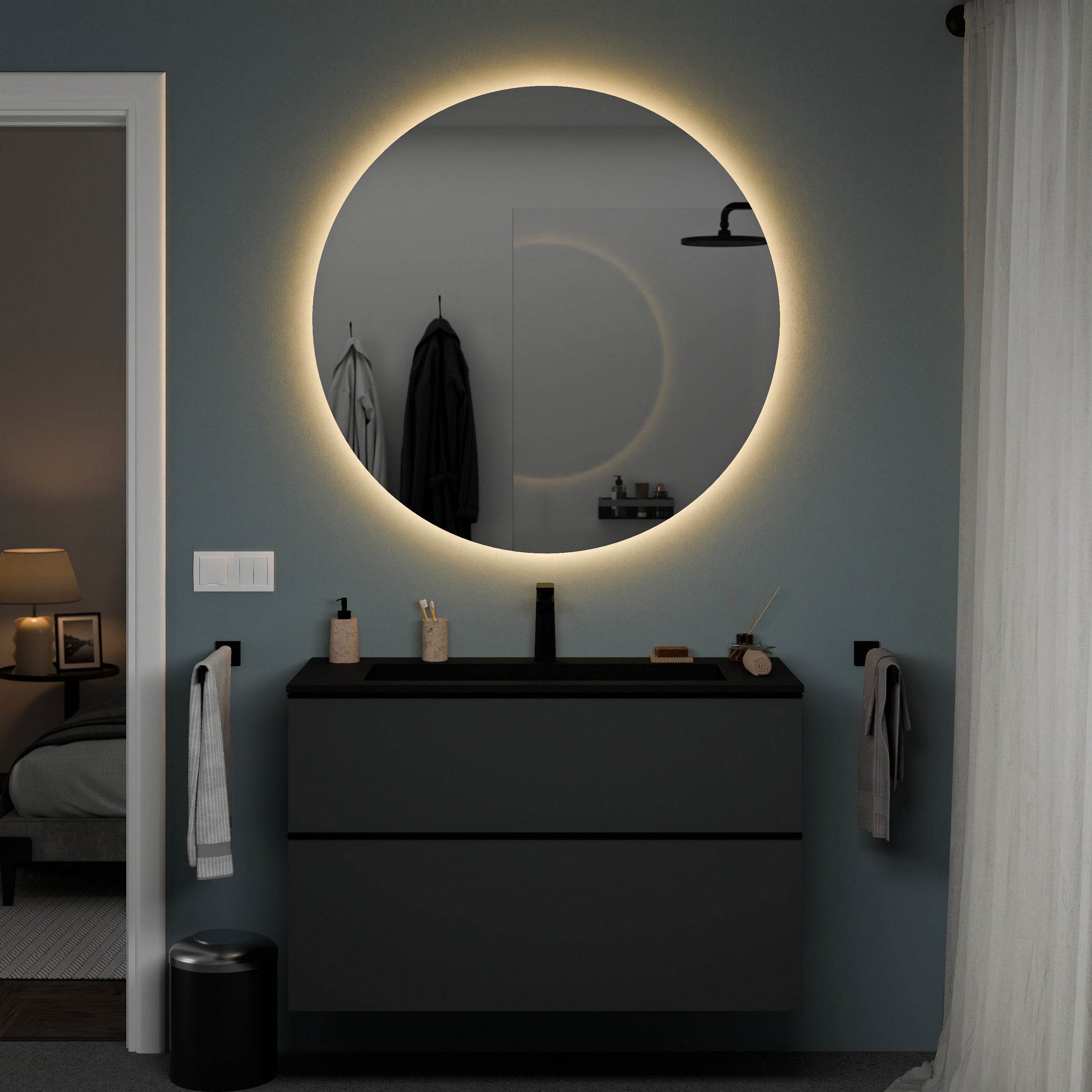 Badmöbel Set TIM 100 cm mit Waschbecken