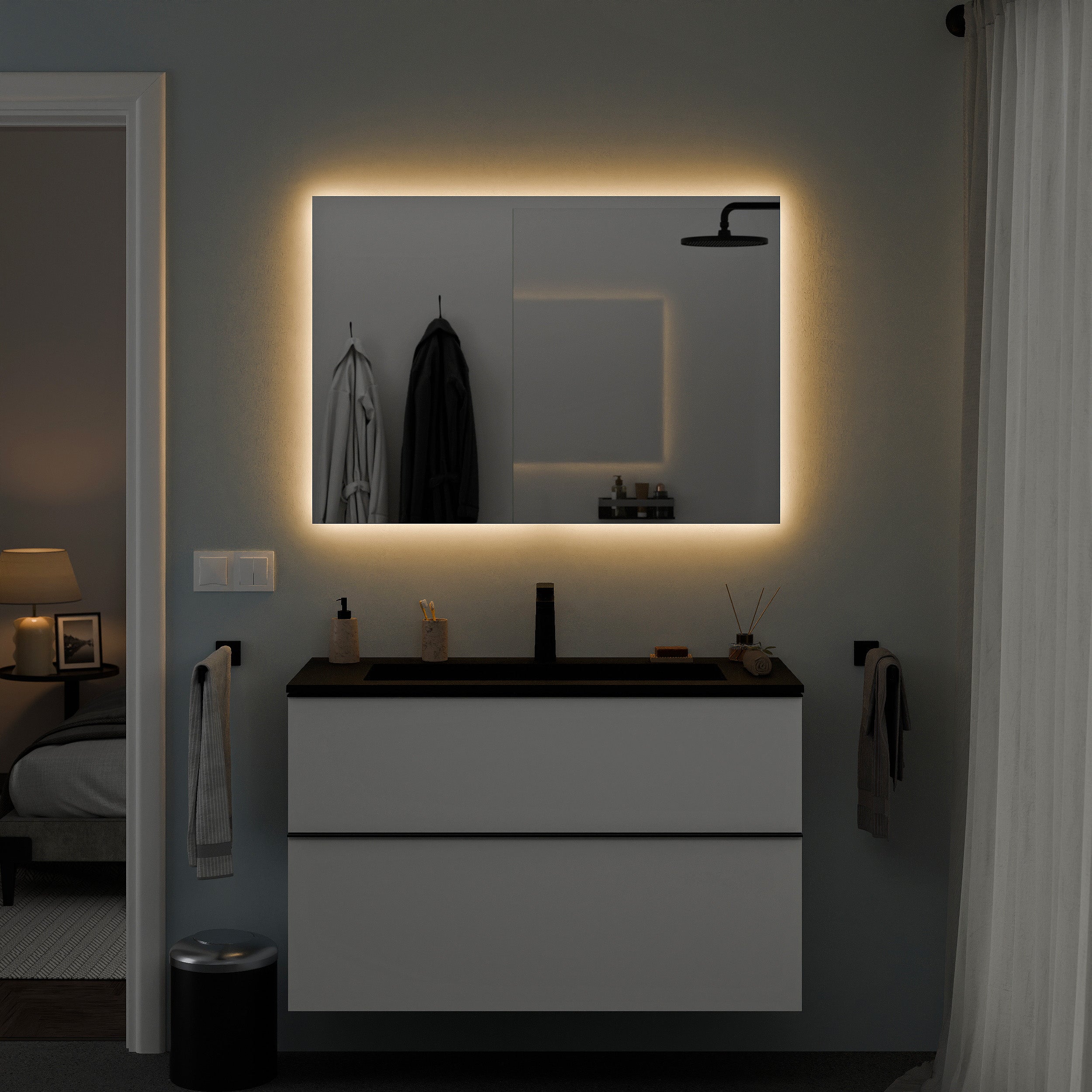 Badmöbel Set TIM 100 cm mit Waschbecken