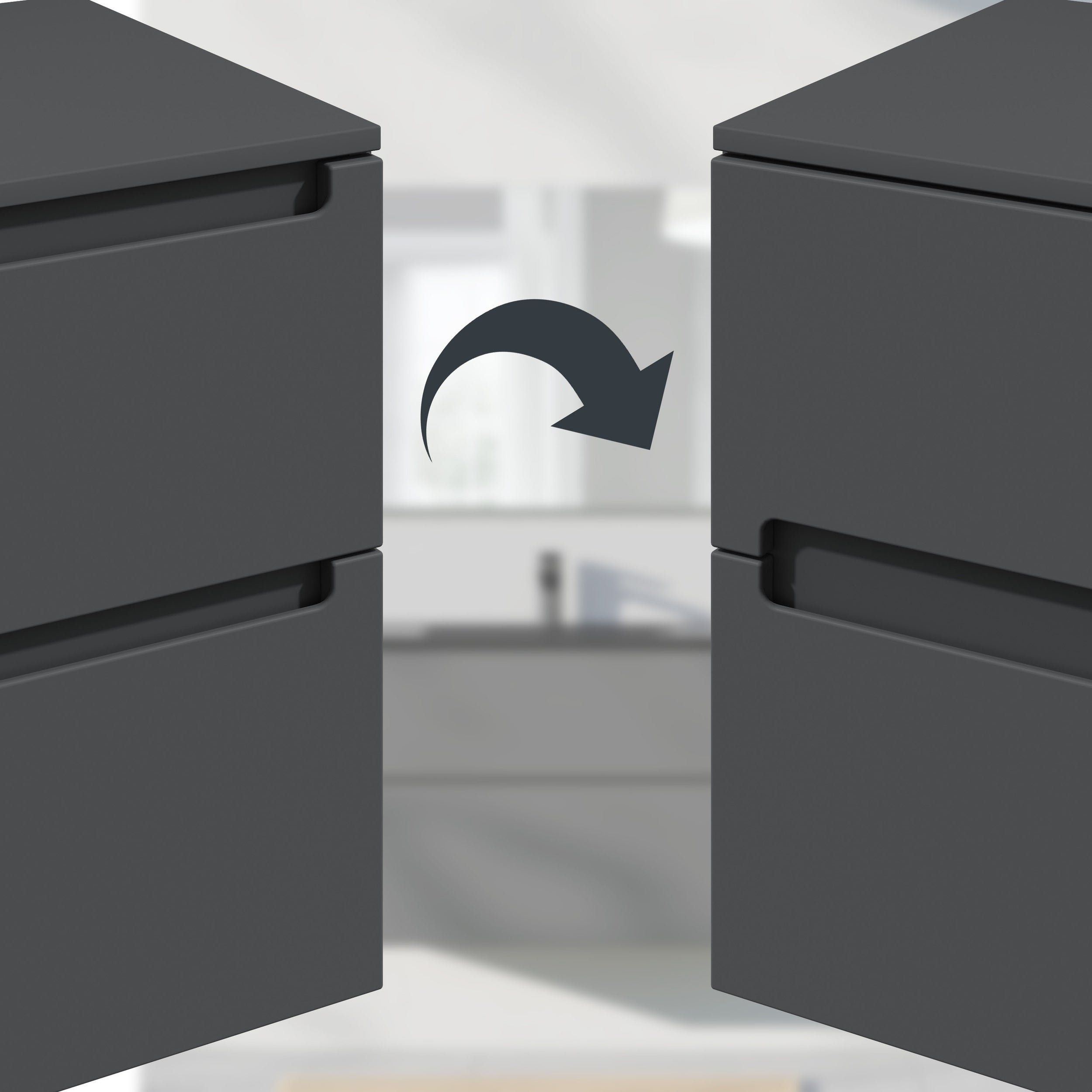 Badmöbel Set VIREO 100 cm mit Waschbecken