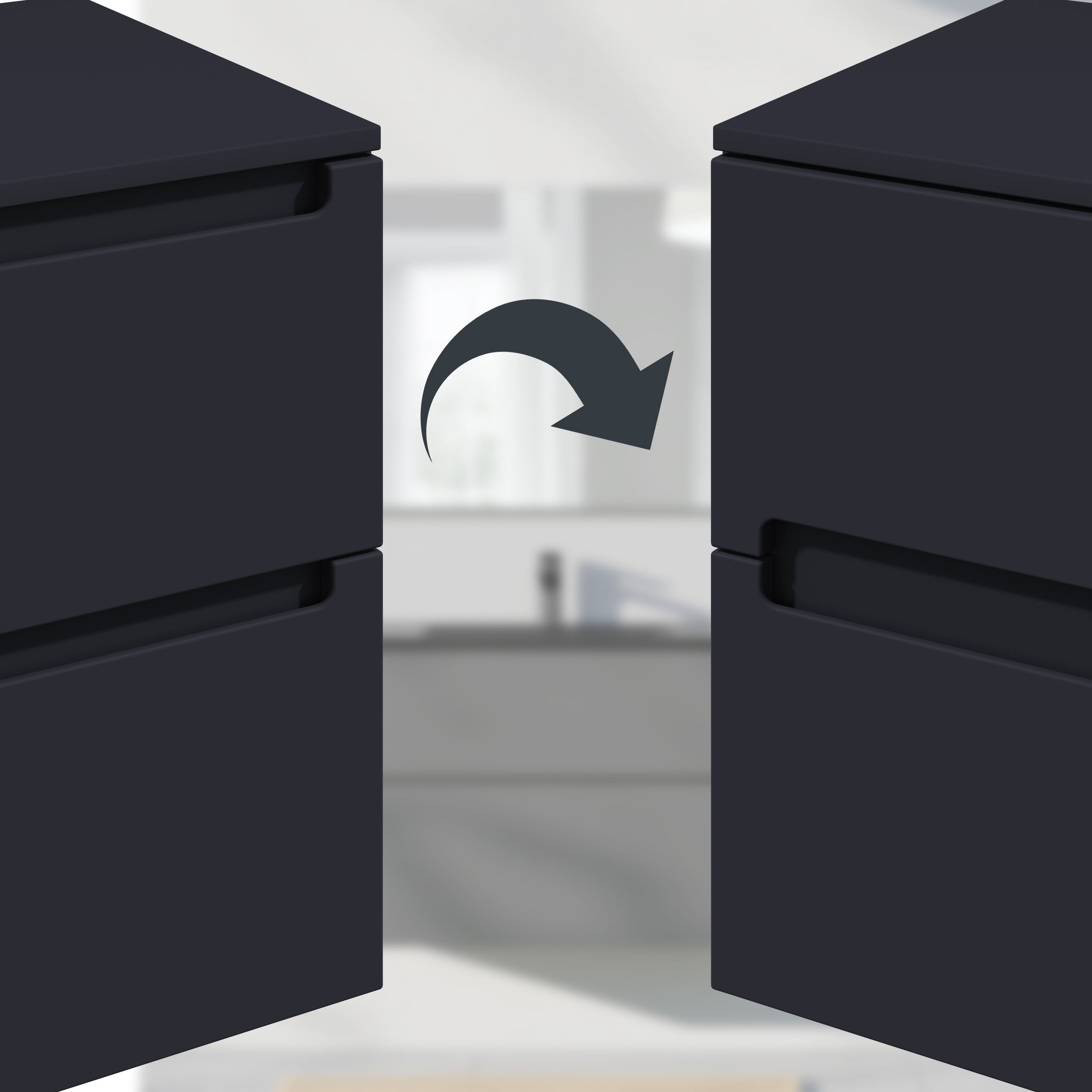 Badmöbel Set VIREO 100 cm mit Waschbecken