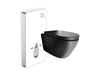 Set convenienza 46: WC B-8030R Nero con sedile Soft-Close e modulo sanitario 805 - Bianco