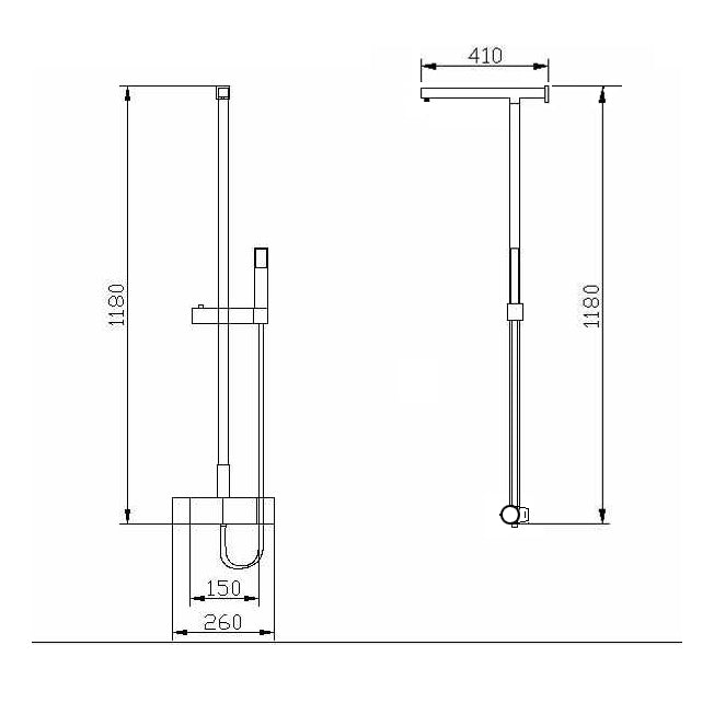 Design-Duschsystem Duschsäule Thermostat 8821C Basic