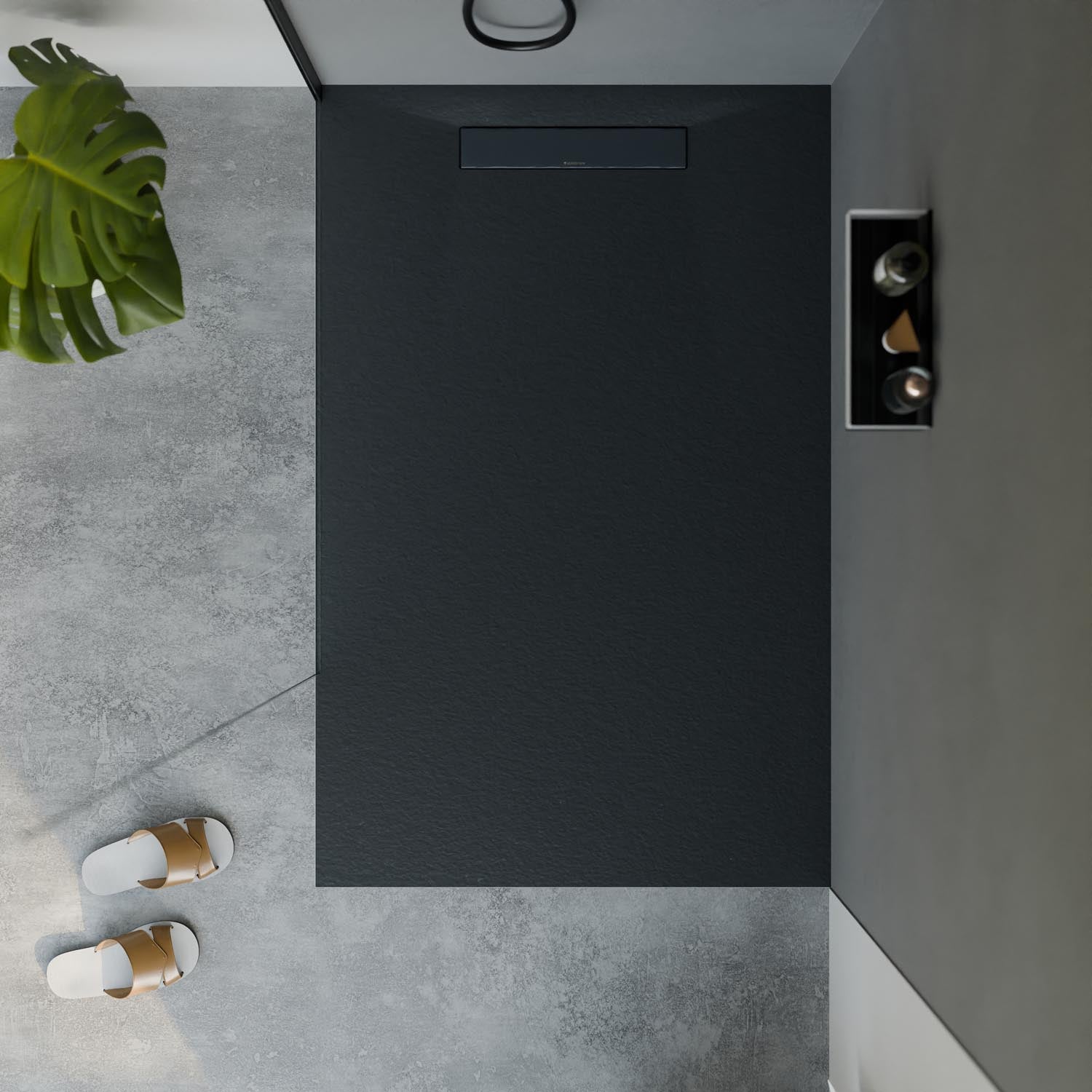 Flache Duschwanne Mineralguss LAVOA