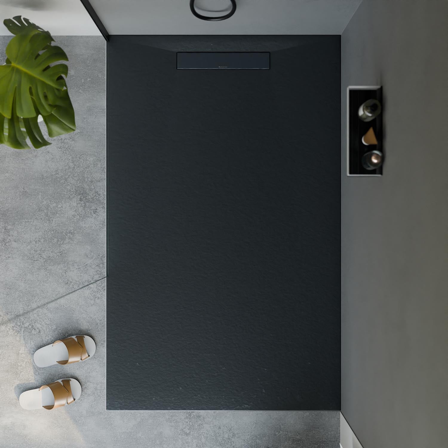 Flache Duschwanne Mineralguss LAVOA