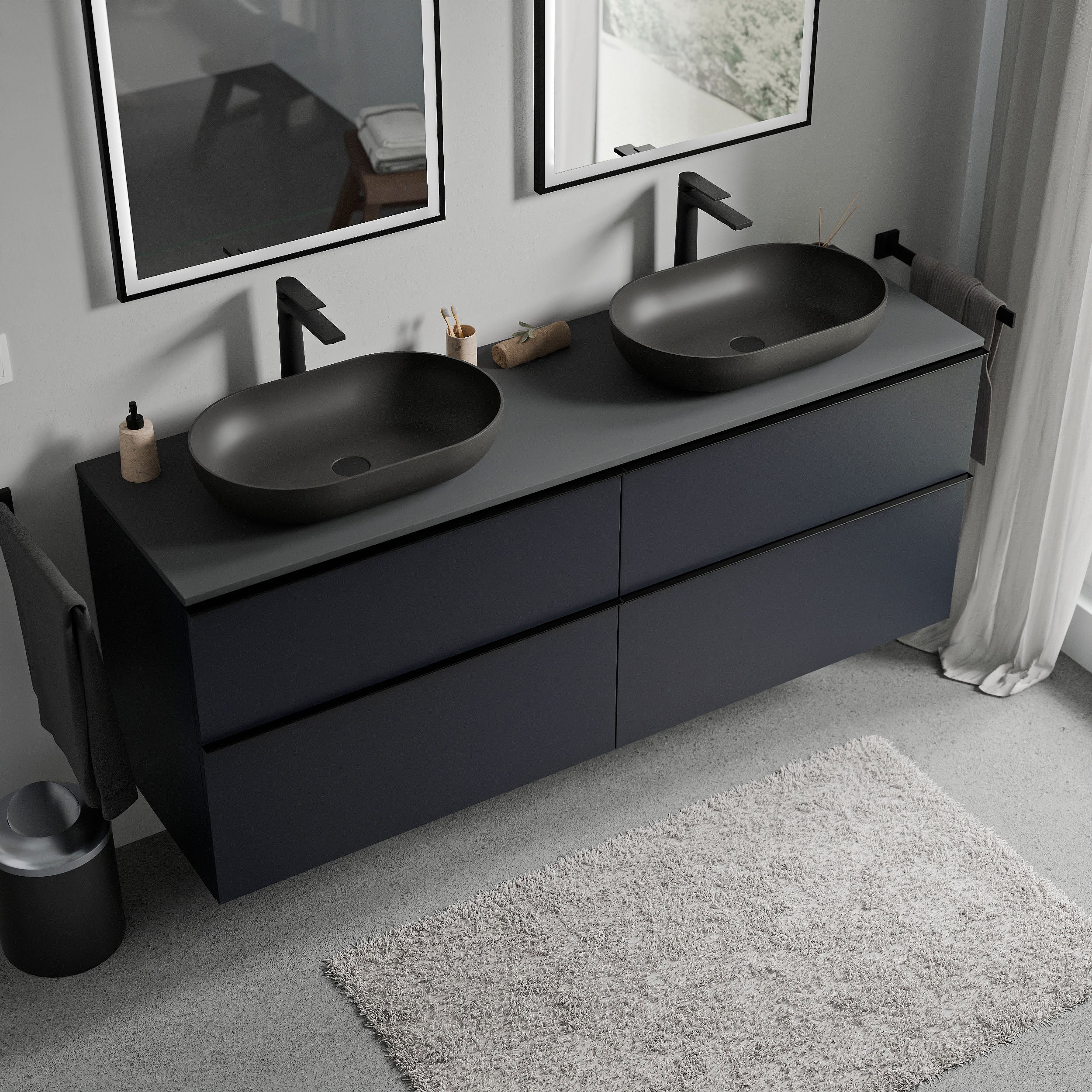 Badmöbel Unterschrank LAVOA 160 cm