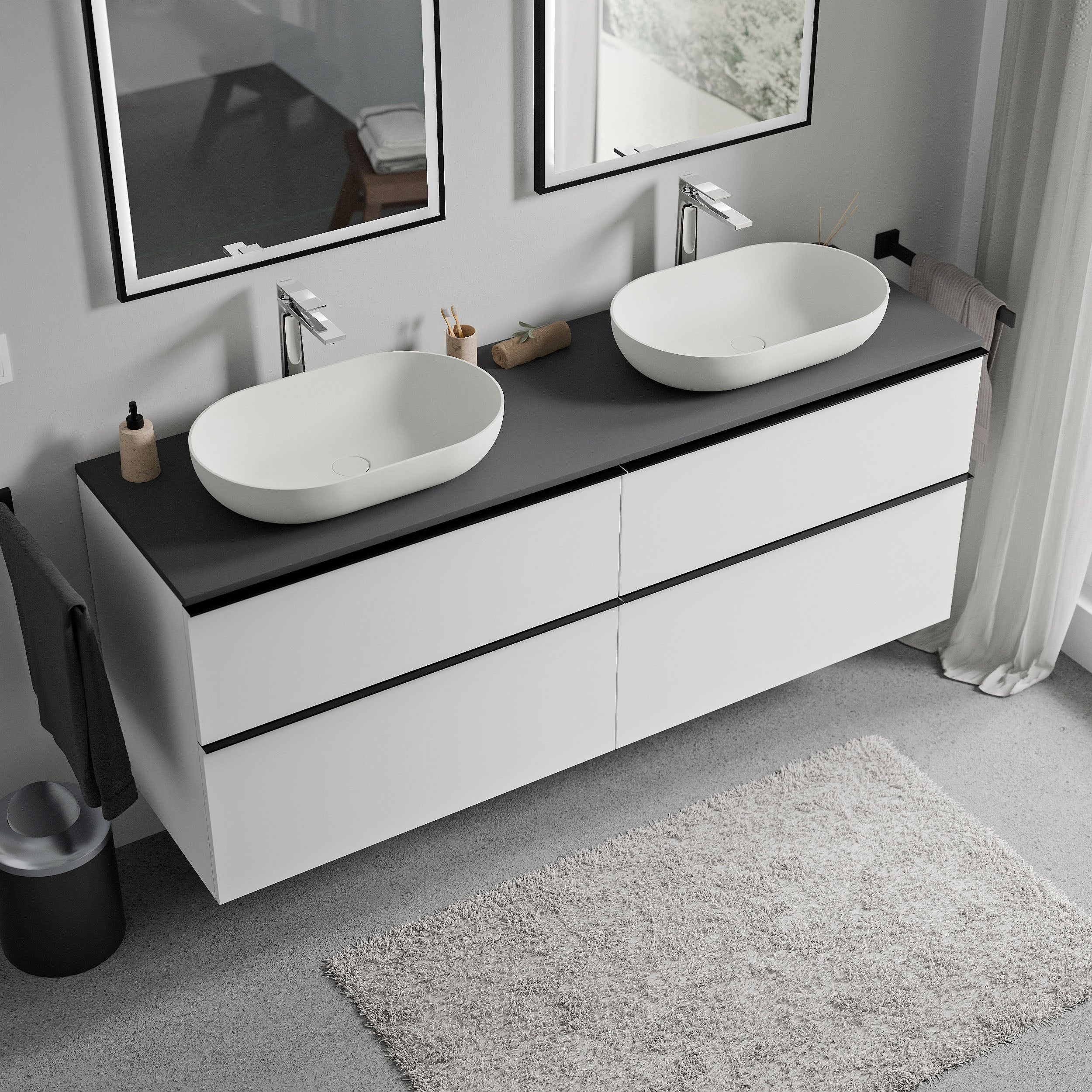 Badmöbel Unterschrank LAVOA 160 cm