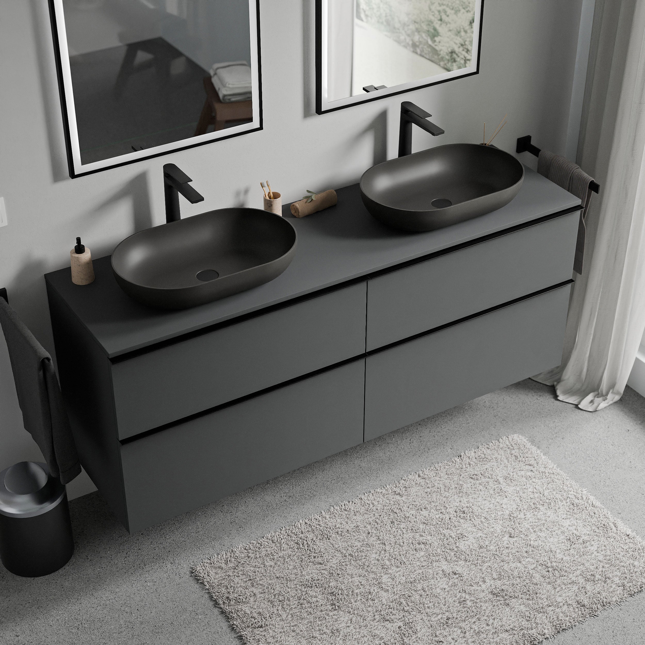 Badmöbel Unterschrank LAVOA 160 cm