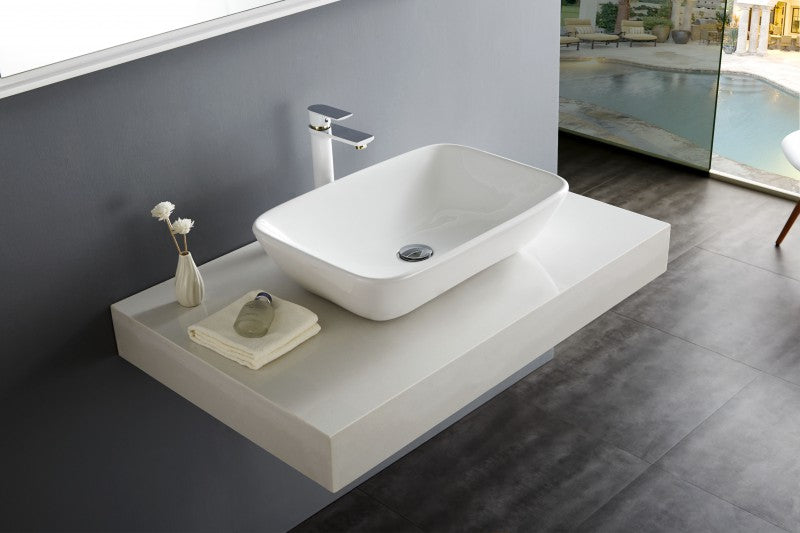 Lavabo / lavandino da appoggio NT3155 - ceramica sanitaria - 58x38,5cm